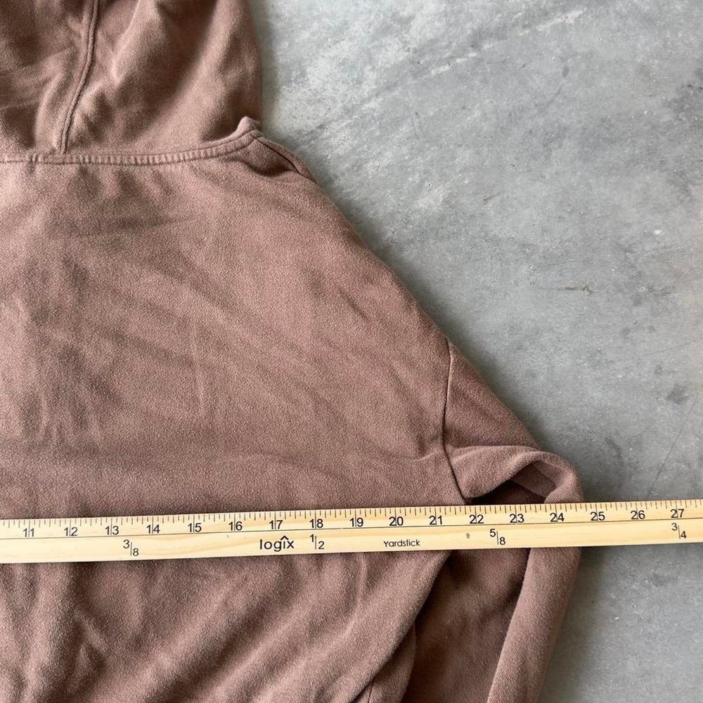 Vintage women's brown gap cropped blank zip up hoodie - Picture 4 of 6